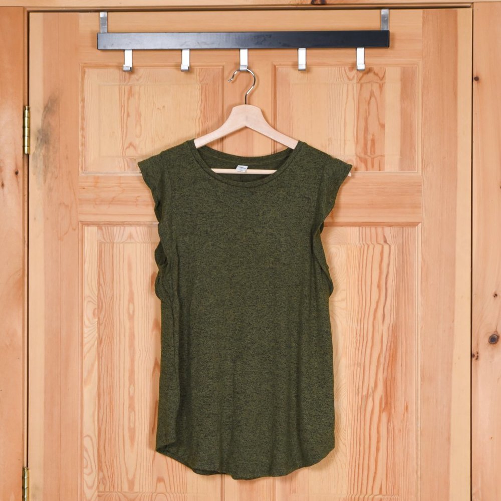 Old Navy Flutter Sleeve Tee - Green - Medium